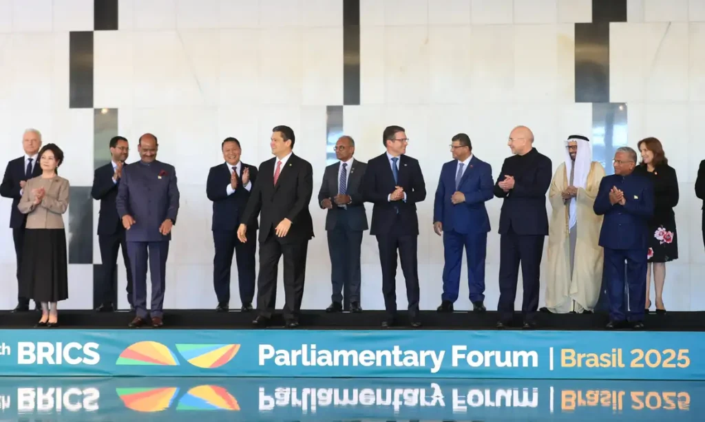 Fórum do Brics: Motta defende banco do bloco; Alcolumbre cita comércio