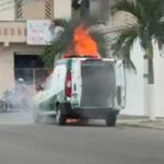 Ambulância da Prefeitura de Moita Bonita incendeia durante trajeto a hospital; ninguém se fere