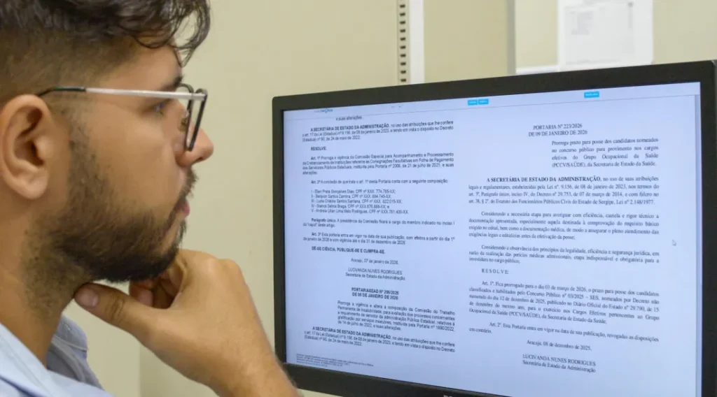 Governo de Sergipe prorroga para 3 de março o prazo de posse dos aprovados no concurso da Saúde
