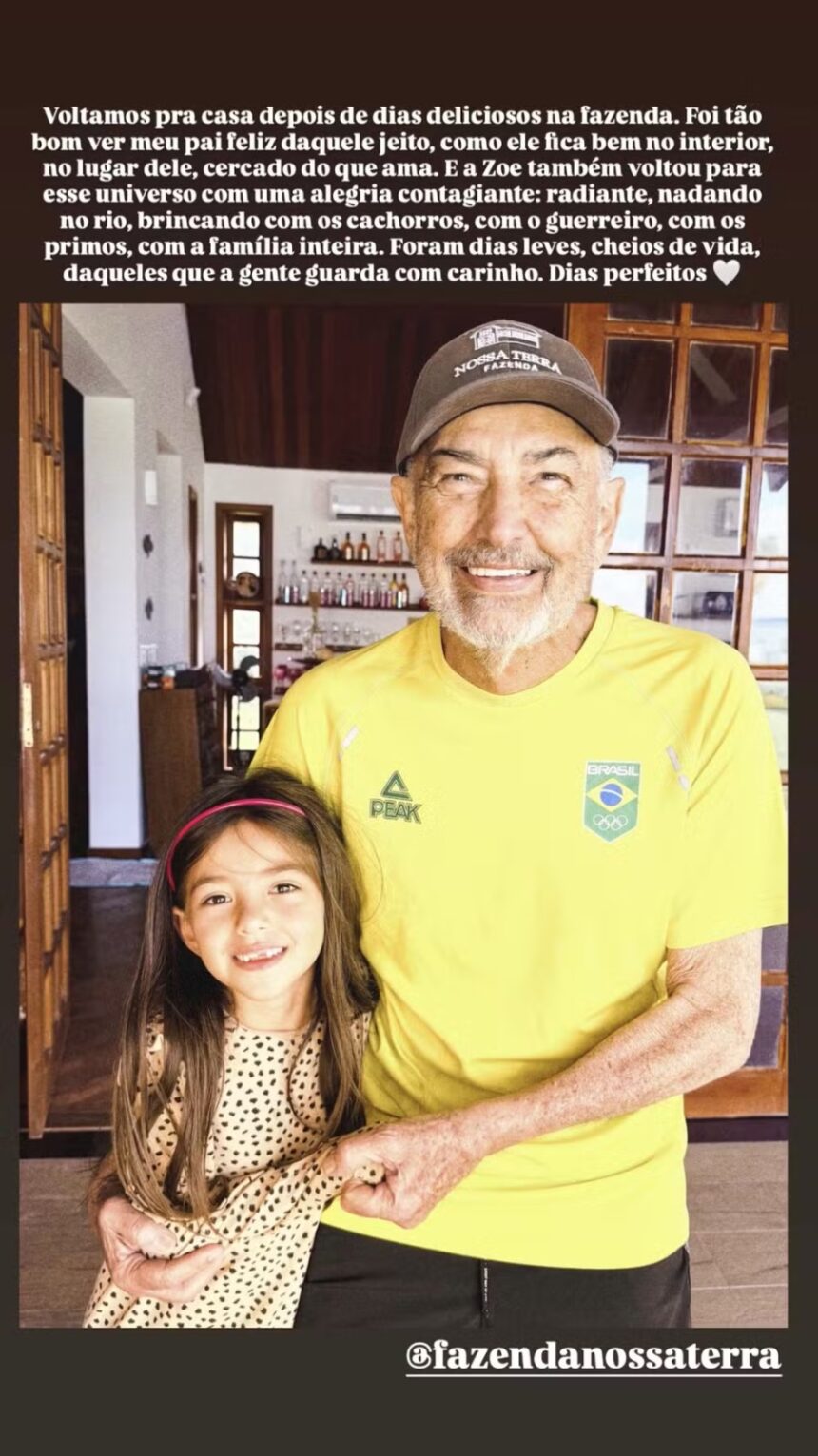 Pai de Sabrina Sato ressurge sorridente após internação longa