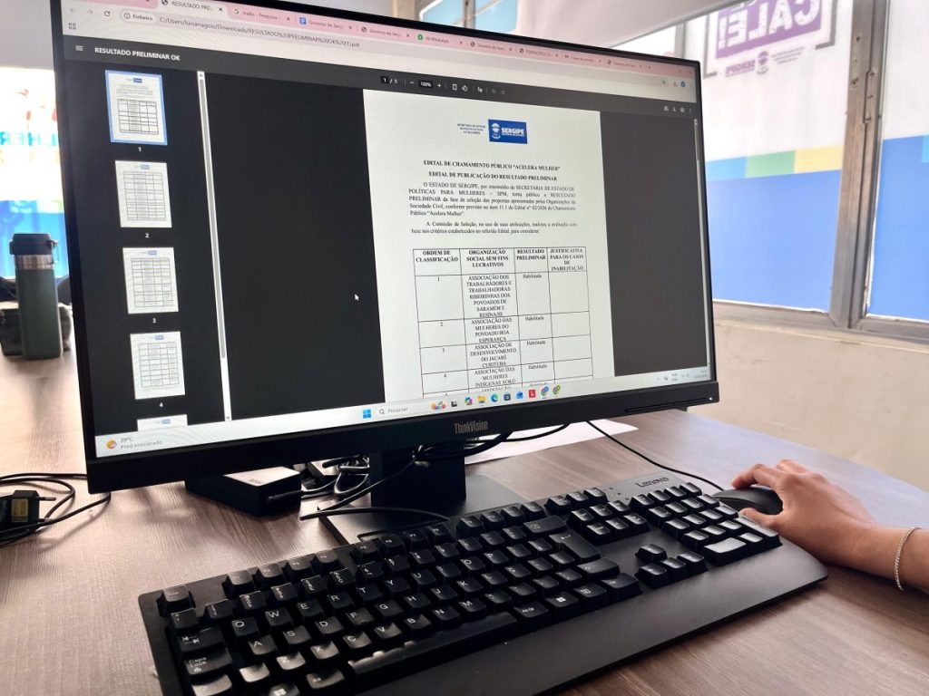 Governo de Sergipe divulga resultado preliminar do Acelera Mulher 2026