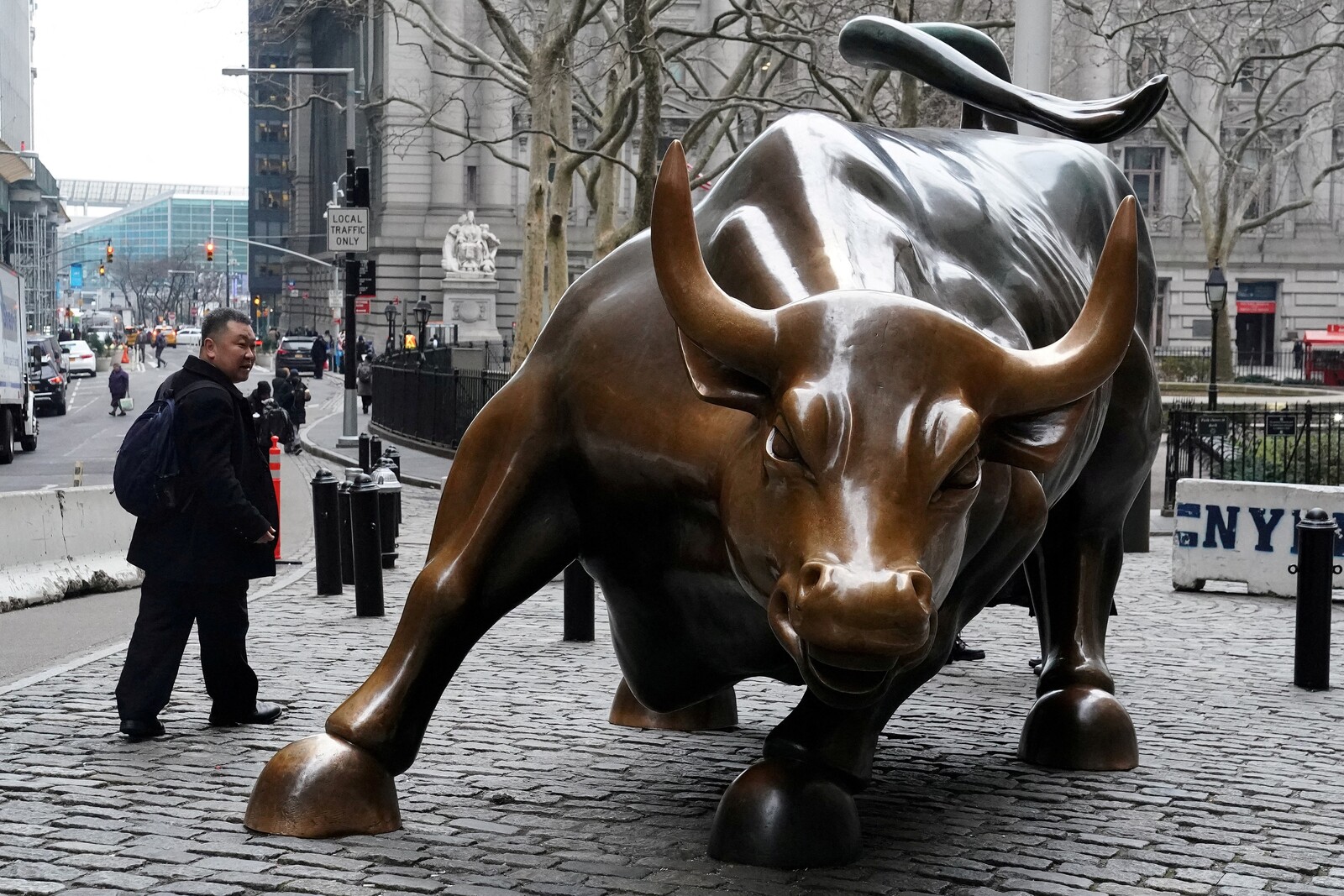 Touro de Wall Street, no distrito financeiro de Manhattan