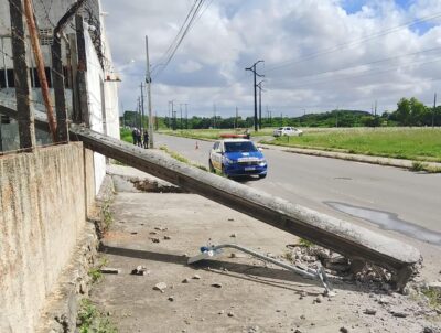 Energisa registra 141 colisões contra postes no 1º semestre; Aracaju lidera