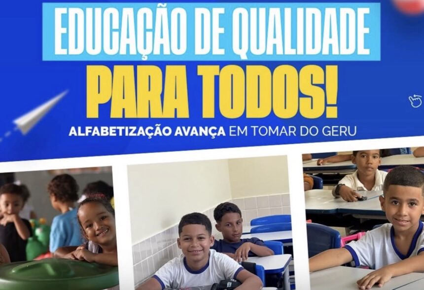 Tomar do Geru avança no IDESE 2025 e melhora indicadores de alfabetização