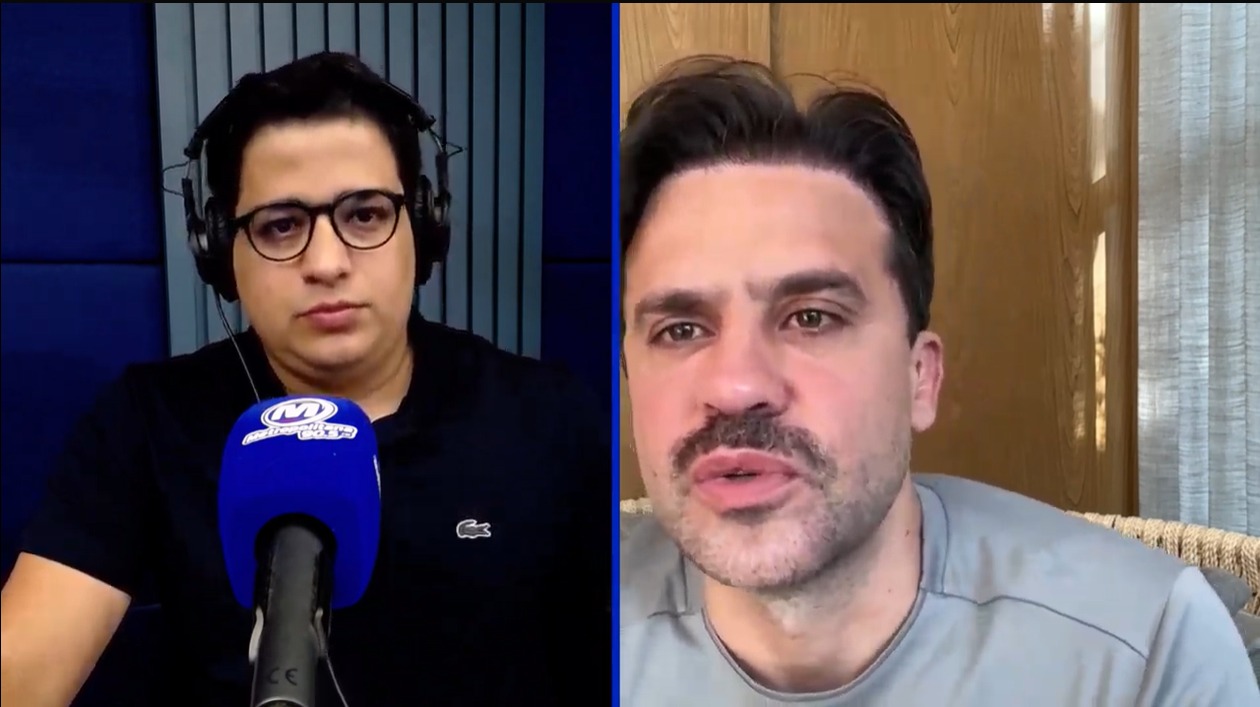 Pablo Marçal e o radialista Focca em entrevista por vídeo na Metropolitana FM