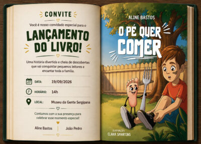 Aline Bastos lança em Aracaju o infantil 'O Pé Quer Comer!'