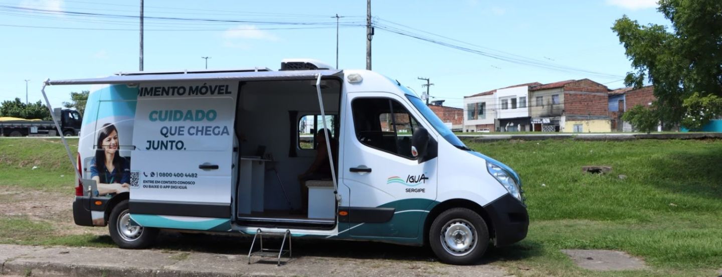 Van do Atendimento Móvel da Iguá Sergipe