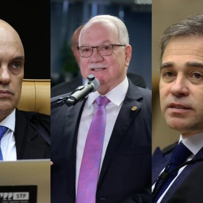 Alexandre de Moraes, Edson Fachin e André Mendonça