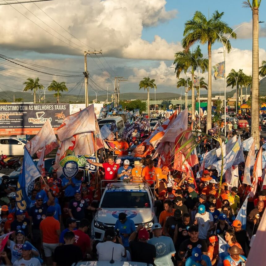 Carreata do governador Fábio Mitidieri reúne apoiadores nas ruas de Itabaiana