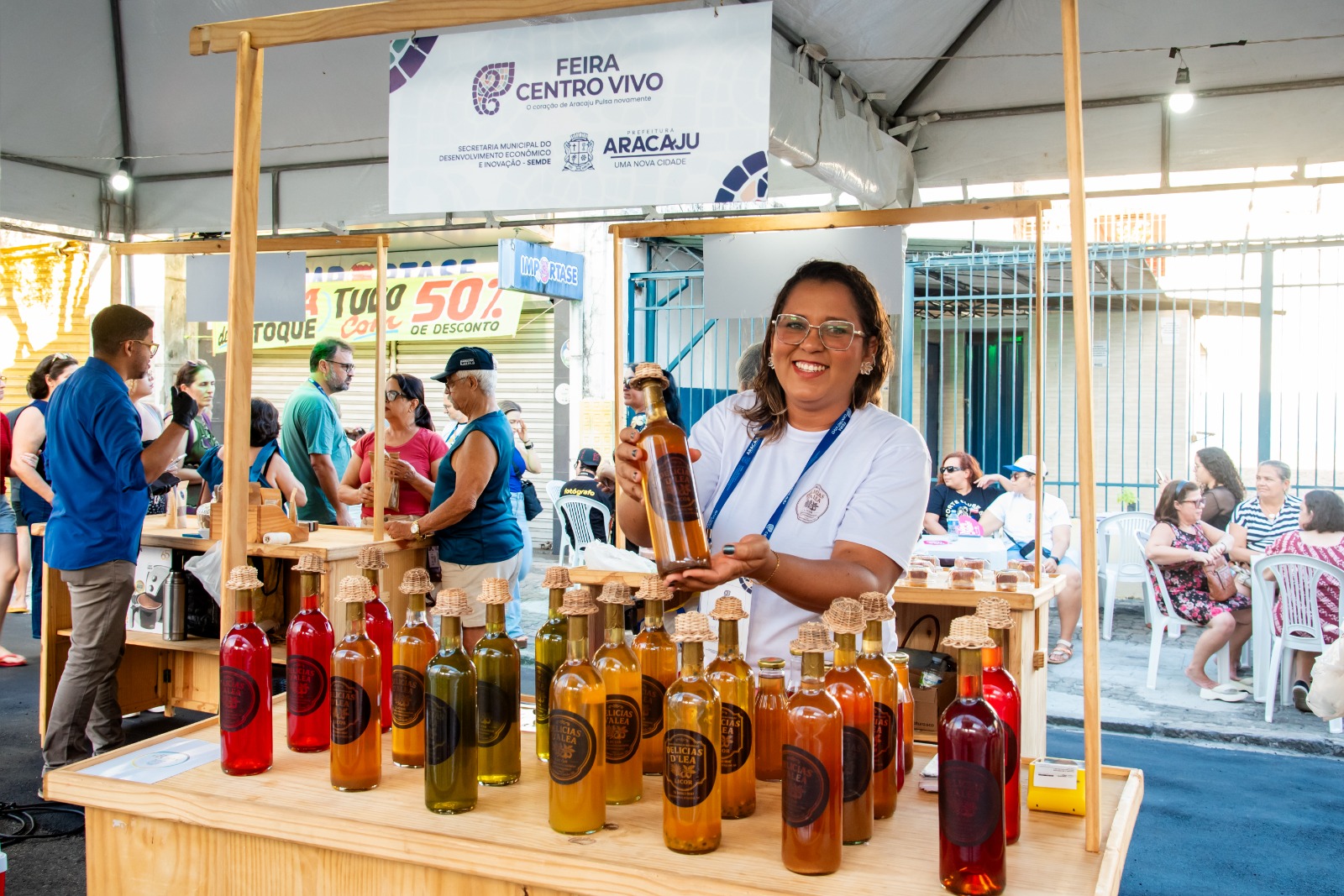 Feira Centro Vivo, na rua Pacatuba, no Centro de Aracaju