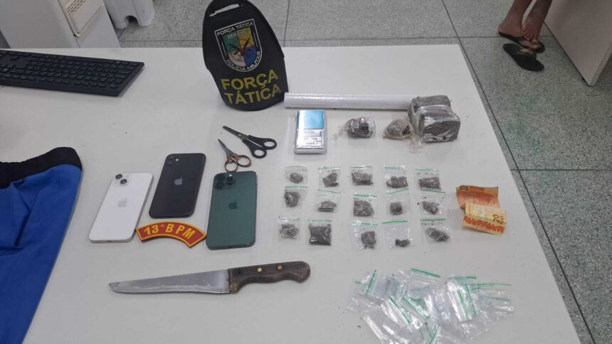 PM recupera três celulares e apreende drogas após arrastão na Orla