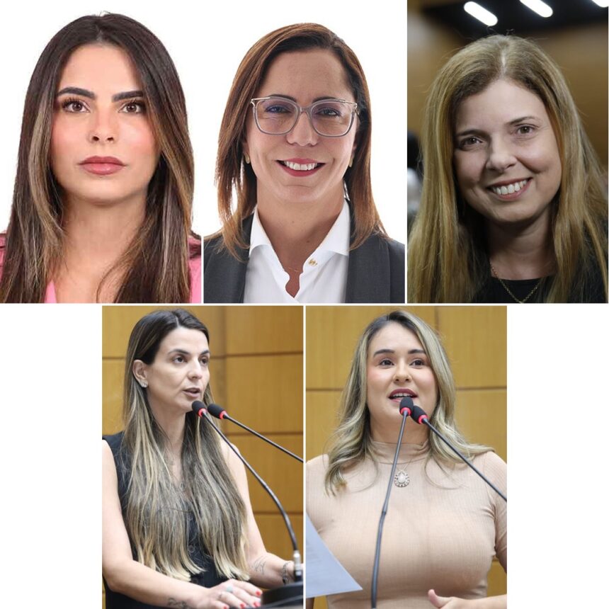 Da esquerda: Yandra Moura, Delegada Katarina, Maísa Mitidieri, Dra Lidiane Lucena e Kitty Lima