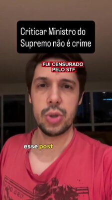 O comentarista Joel Pinheiro da Fonseca em vídeo sobre a remoção do post